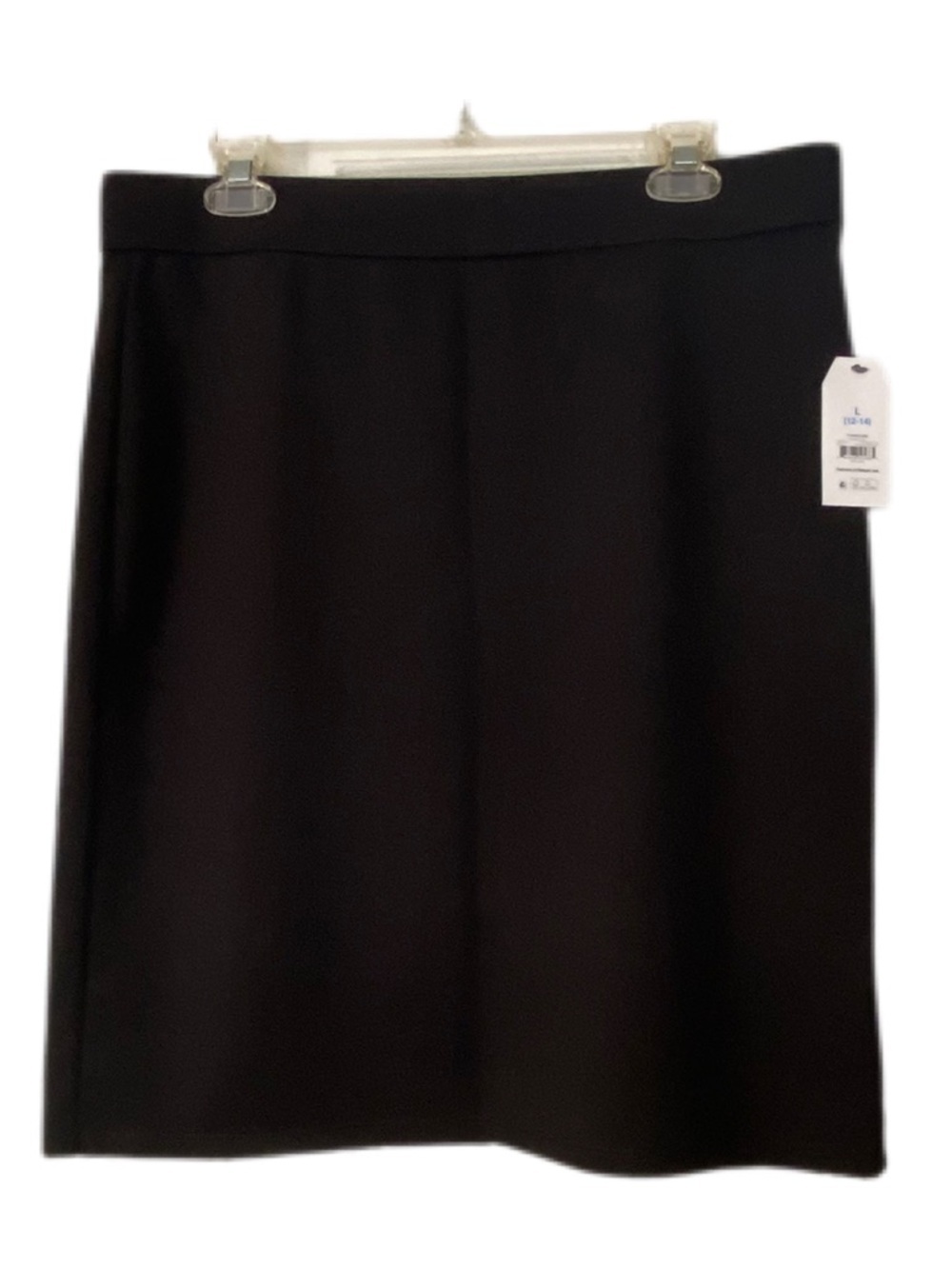 Time and Tru Black Ponte Pencil Skirt - Sleek Workwear Size L (12-14) - Picture 2 of 12